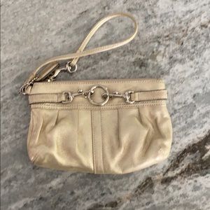 Gold Coach Wristlet